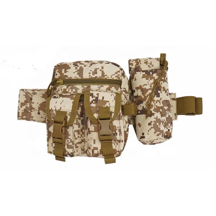 AYPPRO Molle Bag Tactical Waist Pack Pouch With Water Bottle Pocket Holder Waist Pack Bag