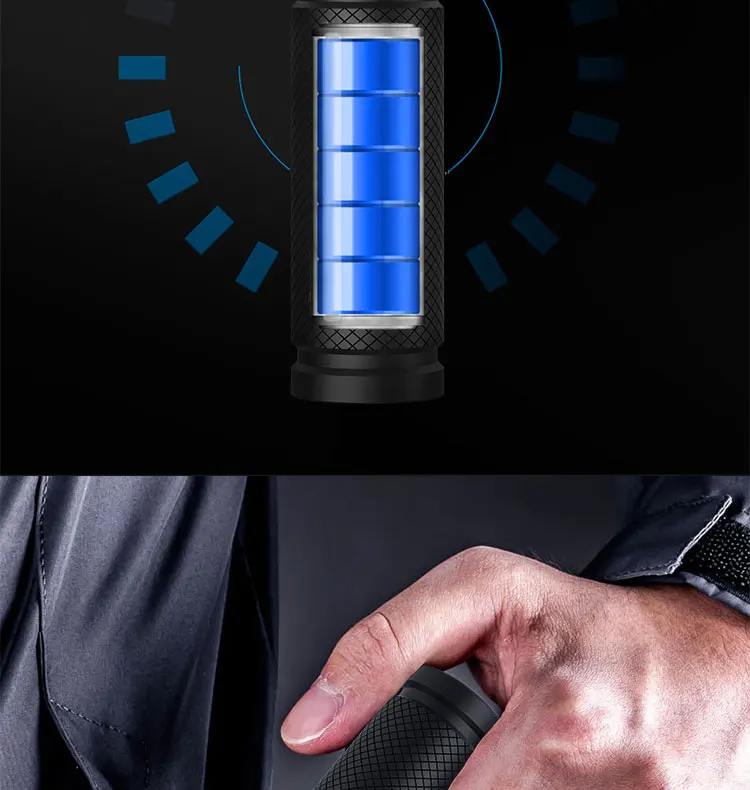 Customizable Small flashlight  2100LM 20w 3v 4200mAh  waterproof IPX5  rechargeable cycle Flashlight