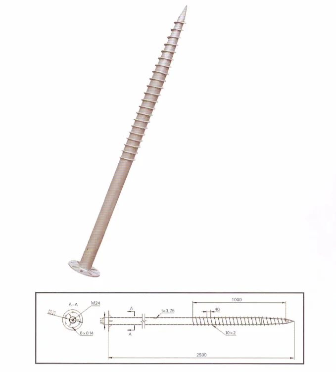 hot dip galvanized ground screw anchor screw pile anchor ground peg