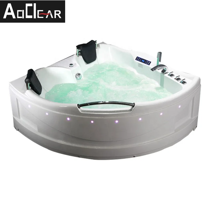 Cheap corner whirlpool jetted bath tub ABS bathtub with jets for bathroom
