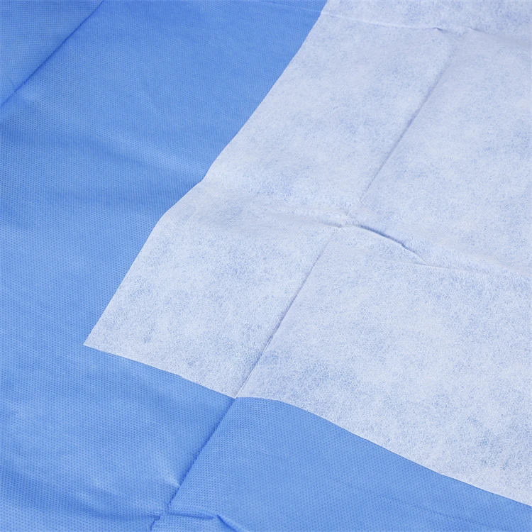 lab gown coat protective uniform disposable coverall isolation suit Clothing Safety Surgical Medical Non-woven PP SMS blue