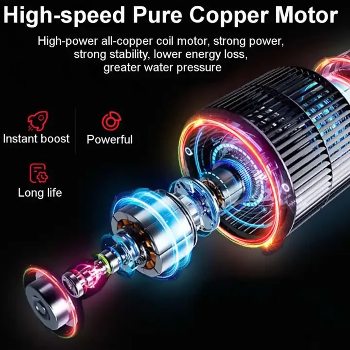 New Arrival 2024 Car Whasher High Pressure Portable Wash Gun Cordless Electric Cleaning Machine Lithium Battery Washer Spray Gun