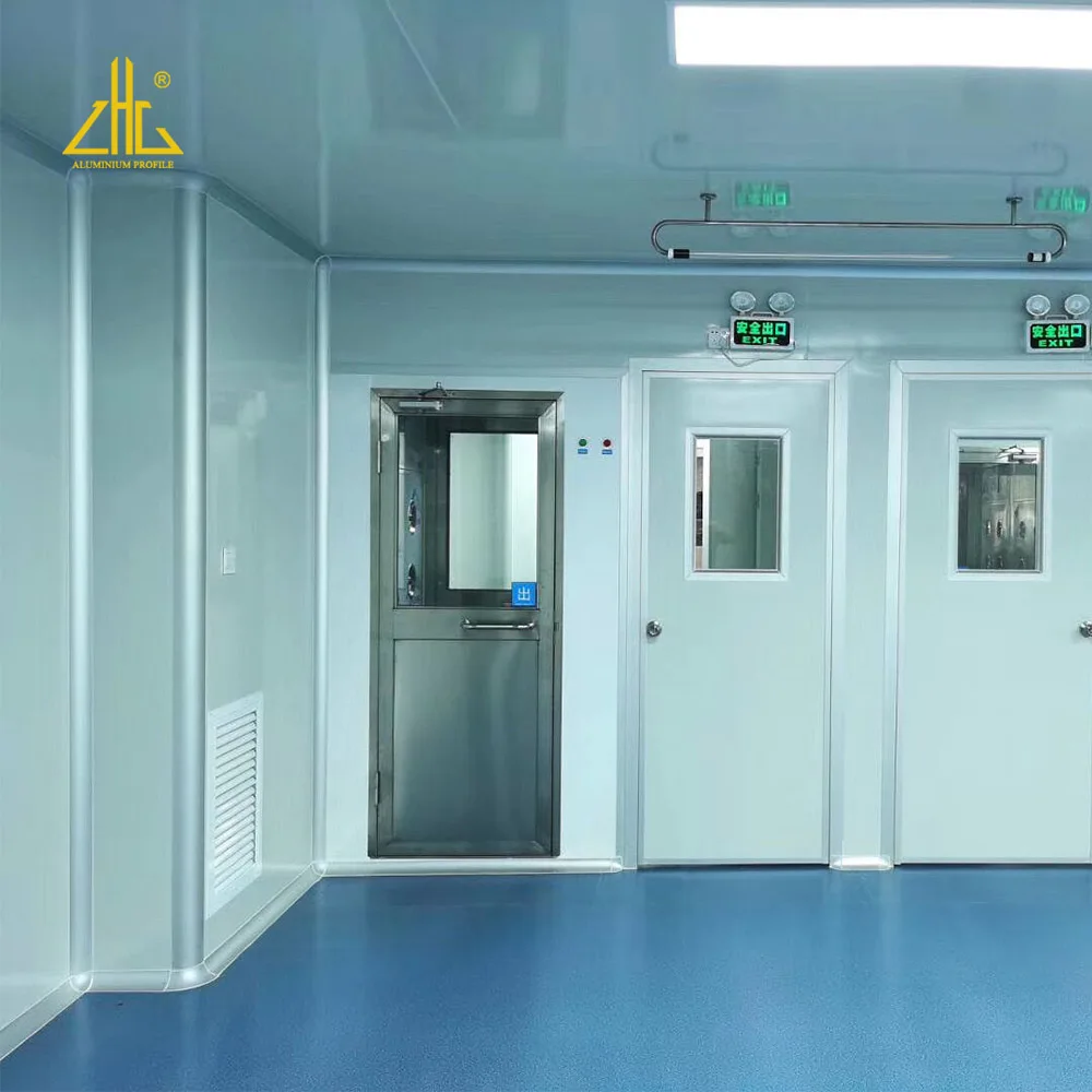 Hospital Wholesale Sandwich Panels Clean Room For Pharmaceut Modular Cleanroom Aluminum Profile Anodize Surface