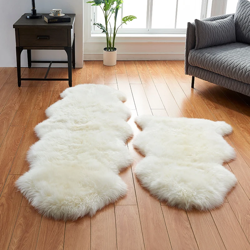 Bedroom Faux Animal Mat Modern Carpet Faux Fur Rug Sheepskin