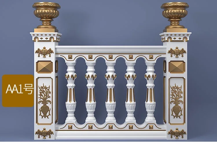 Casting in place height 92cm concrete railing mold for balcony fence