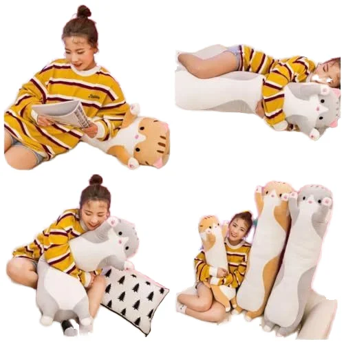 2023 Cute cat plush toy long cat doll sleeping hug plush figure toys Custom stuffed plush toys long stuffed cat pillow2023 Cute