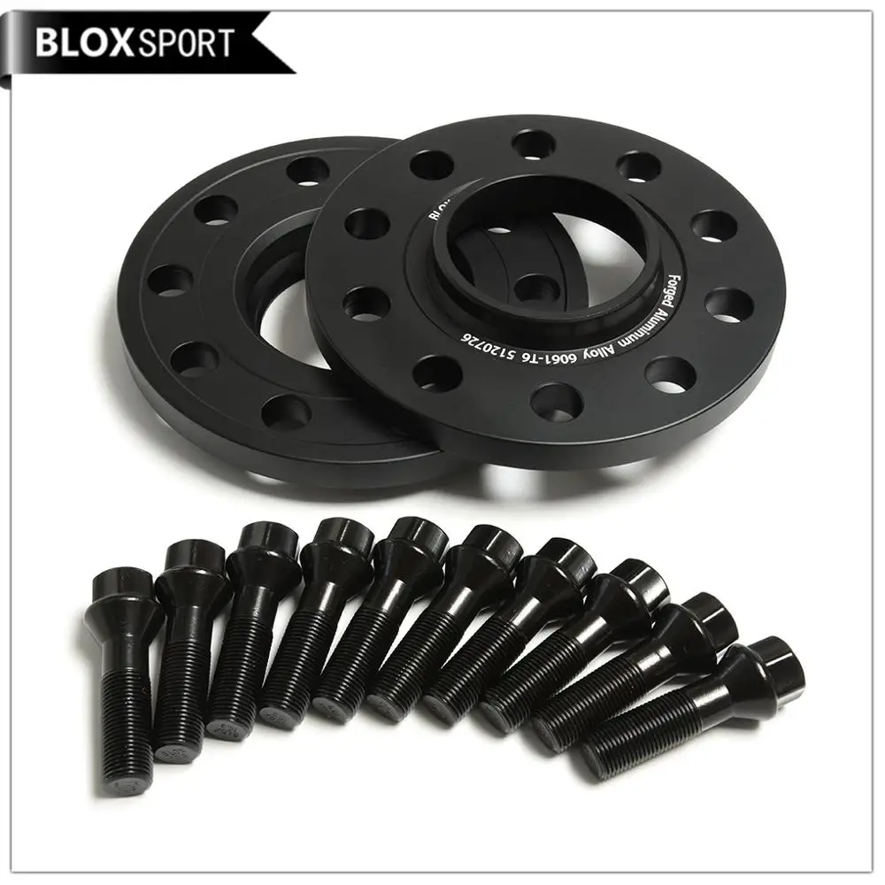 BLOXSPORT Forged Aluminum 6061T6 Hubcentric Wheel Spacers 5x120 CB72.5 15mm Thick for BMW 3series E36 E46 E90
