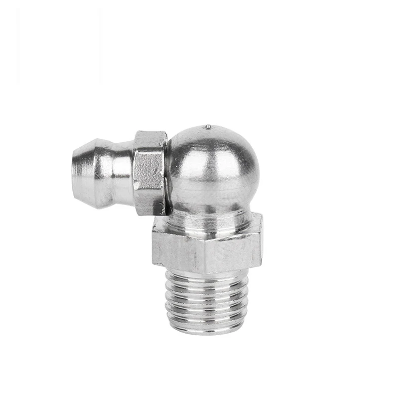 M6 M8 M10 Male Thread Straight 45 Degree 90 Degree Oil Zerk Grease Nipples Fittings Hose Tube