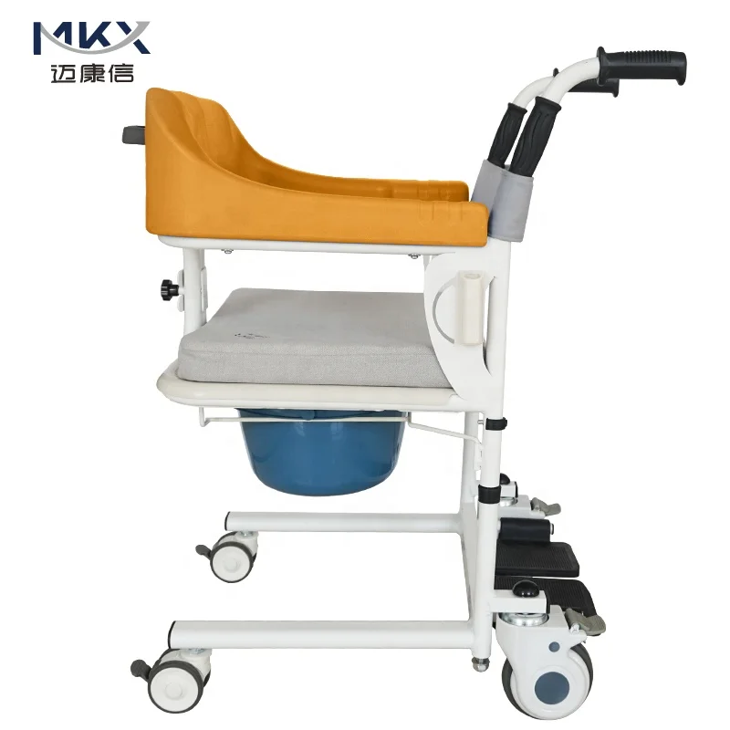 
Multifunctional Lift with Toilet seat Cushion Nursing Chair Bath Patient Elderly Transfer Wheelchair for Home Hospital Care 