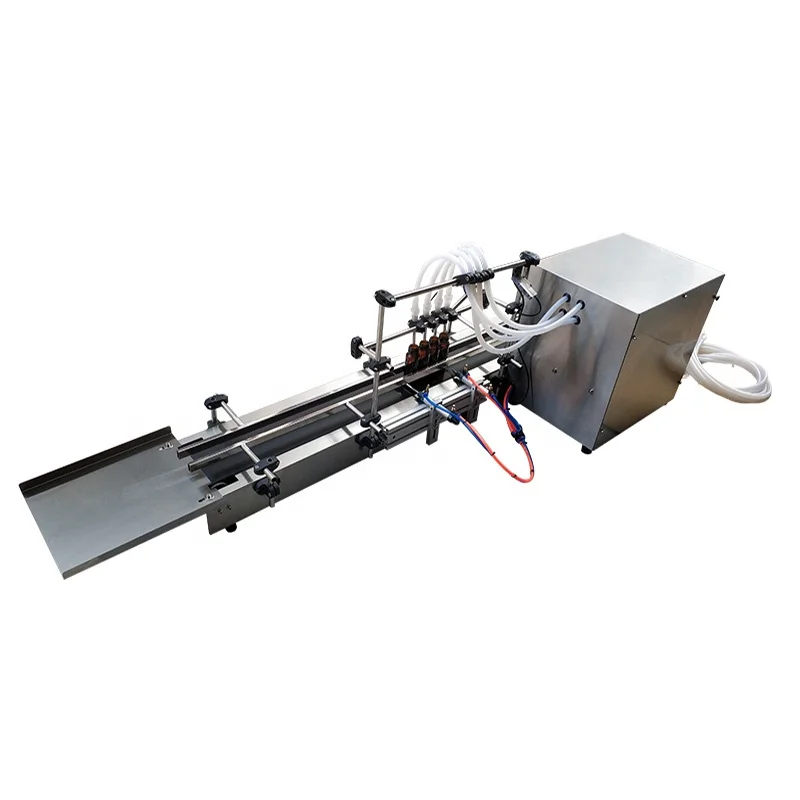 4-Head Small-Scale Fully Automatic Liquid Filling Machine for Oil, Perfume, Liquor, Essential Oil and Bottled Water Quantificati