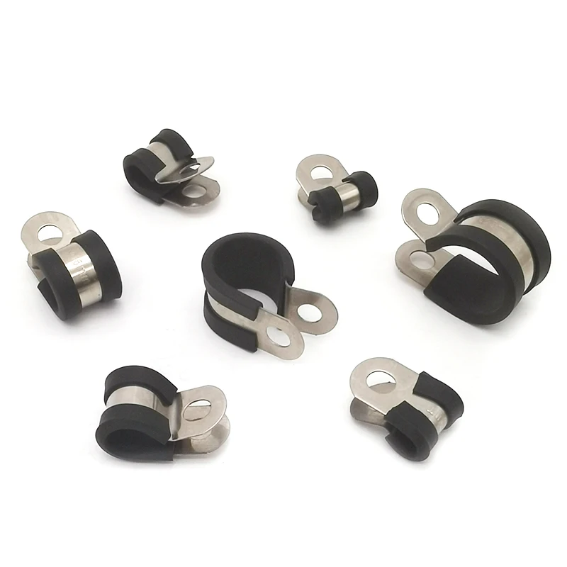 Оцинкованный Железный резиновый облицованный P Стиль Зажимы кулак зажим