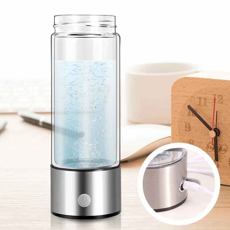 Best Generator Ionizer H2 Rich Cup Filter Glass Portable Hydrogen-Rich Plastic Alkaline health Maker USB Hydrogen Water Bottle