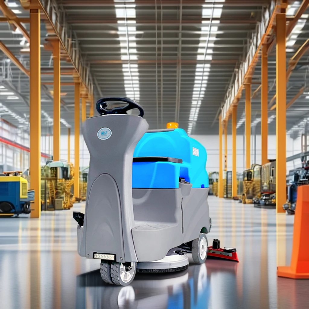 Shuojie SJ70 Industrial Auto Scrubber Dryer Mini Floor Cleaning Wet And Dry Floor Scrubber Machine