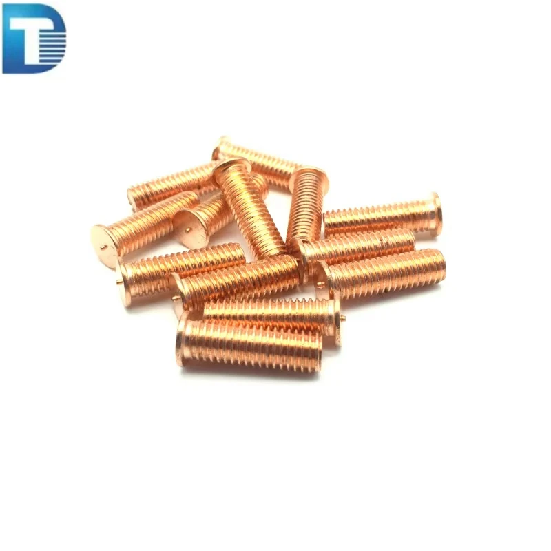 M4 M5 M6 M8 Plated Weld Screw Available in Brass Copper Custom Sizes Supported ISO 13918 Compliant