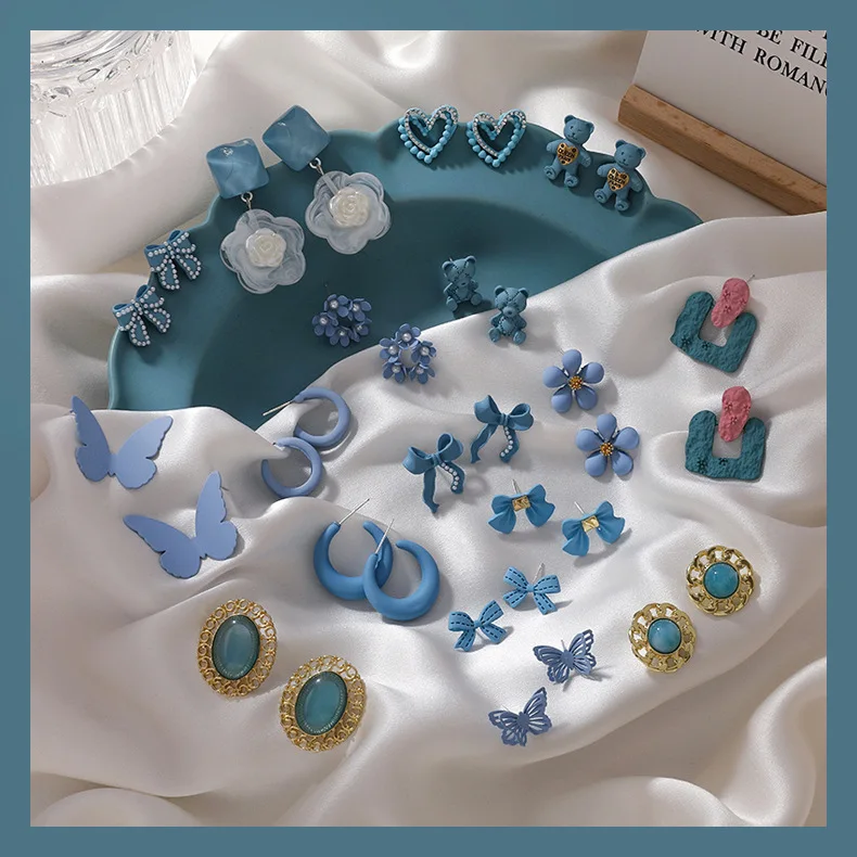 Fashion Girls Korean hoop earrings small simple designer cute earrings acrylic