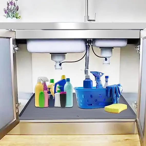 Refine Factory Silicone Sink Mat Multifunctional Cushion Workpad for Kitchen Bathroom Sink Storage Rack PC Material