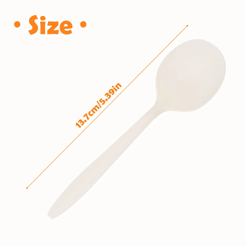 Best Selling Products Biodegradable Corn Starch Soup Spoon compostable cornstarch forks spoons spork