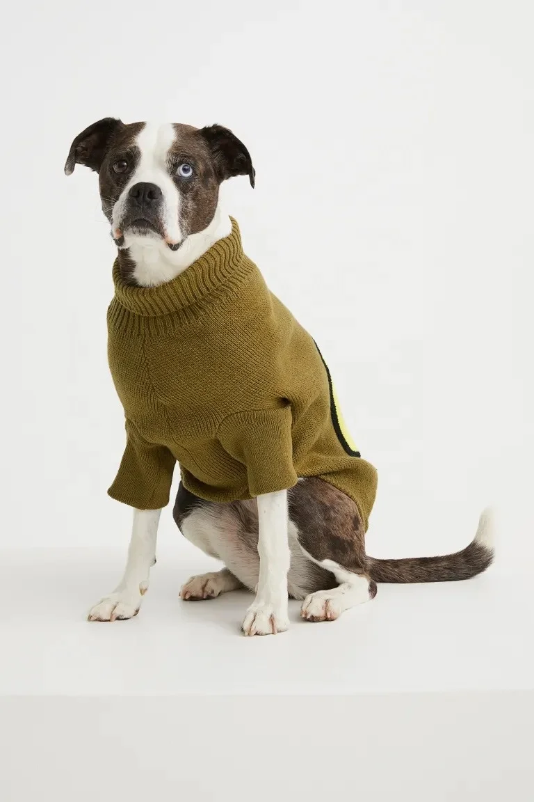 Custom knitted dog sweater pet clothes designer dog clothing pet clothes sweater designer clothing for dogs