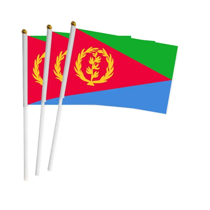 Huiyi Small Hand Held Flags Promotion Country Waving 14*21cm Custom Kazakhstan Flag
