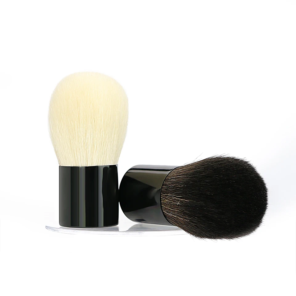 BEILI Retractable Kabuki Makeup Brushes Blush Brushes Set Portable Powder Brushes with Flat Angled Top for Travel