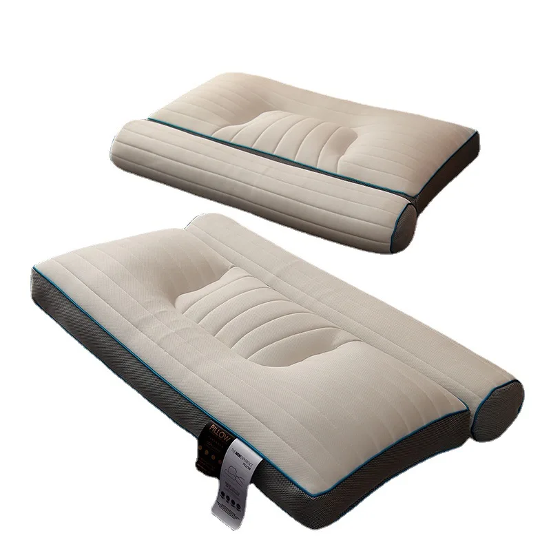 Ergonomically protected cervical spine knitted cotton breathable buckwheat cassia bed pillow