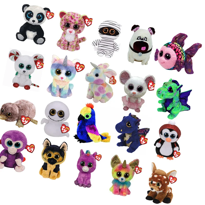 New Big Eyed Rabbit Stuffed Animal Plush Doll Unicorns Owl Dog Cat Rabbit Monkey Cartoon Cute Panda Toy Christmas Gift For Kids
