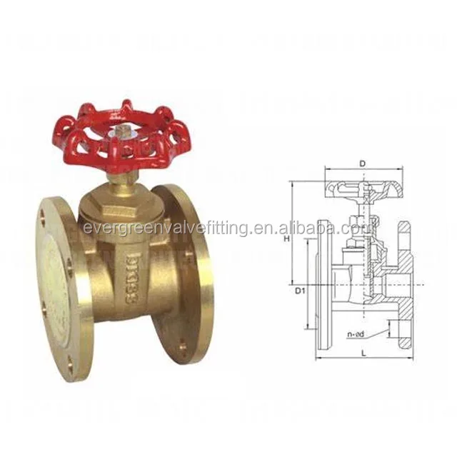 
Forged Brass Water Flange Gate Valve 