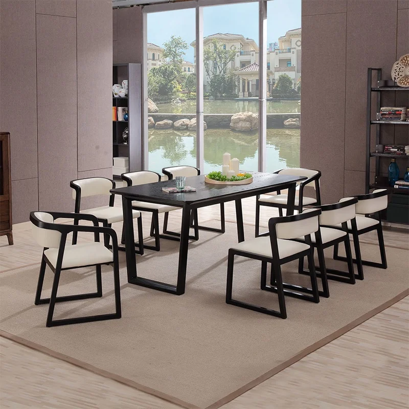 Modern Nordic Restaurant Furniture Dining Room Solid Wood Table