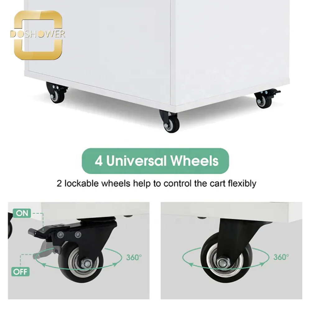 Hair Stylist Barber Trolley Beauty Organizer Of Salon Cart With Storage Drawer For Cabinet Rolling Salon Cart Manufacture