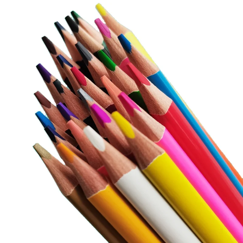 Economic 12 color pencil art artist school students supply wood pencils set kids boxes of colored pencils
