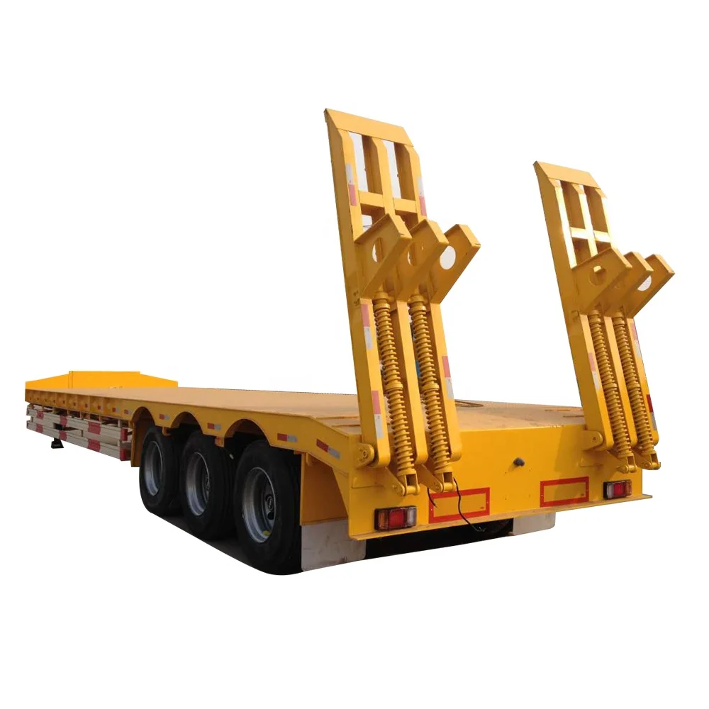 50 ton low flatbed semi-trailer for construction machinery