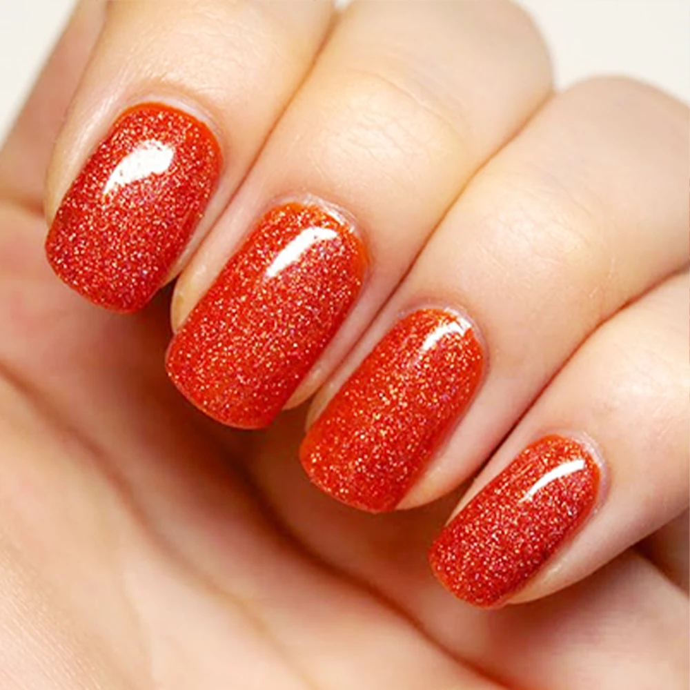 Dark Orange Red Glitter Powder Shiny Pigment 50g/pack for Christmas Arts Crafts Candle Crystal Ball Leather Furniture