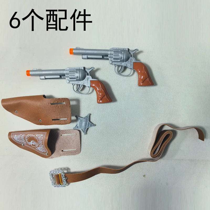 Halloween cosplay role play kids rifle toy cowboy double pistol guns and holsters western cowboy toy play set for kid