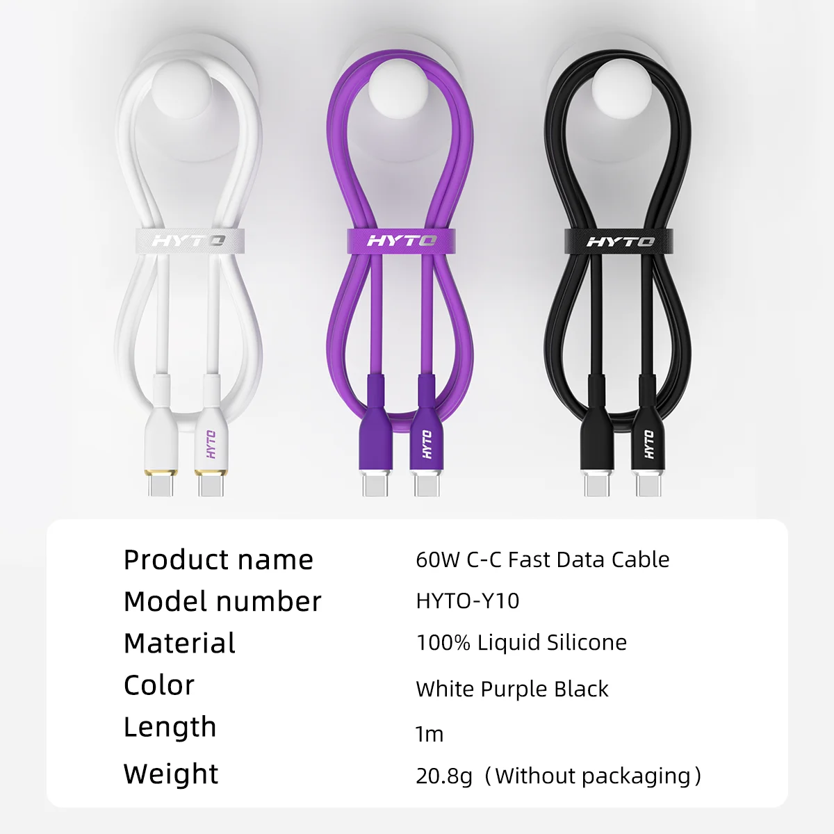 HYTO PD 60W USB C to Type C Cable Fast Charge Data Cable For Huawei Samsung Xiaomi Macbook iPad Data Line Type C