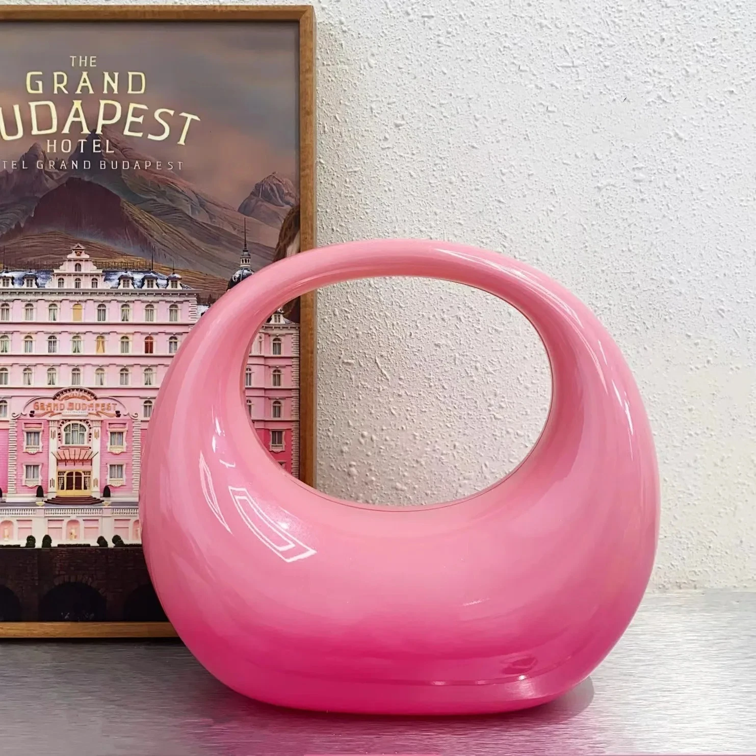 Gradient Wedding Clutch Purse Goose Egg Acrylic Handbags for Women Luxury Evening Bags 2024