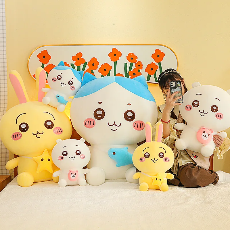 Оптовая продажа плюшевая игрушка Kawaii Chikawa с мультяшным рисунком Hachiware Usagi стоящая кукла аниме милая мягкая подушка