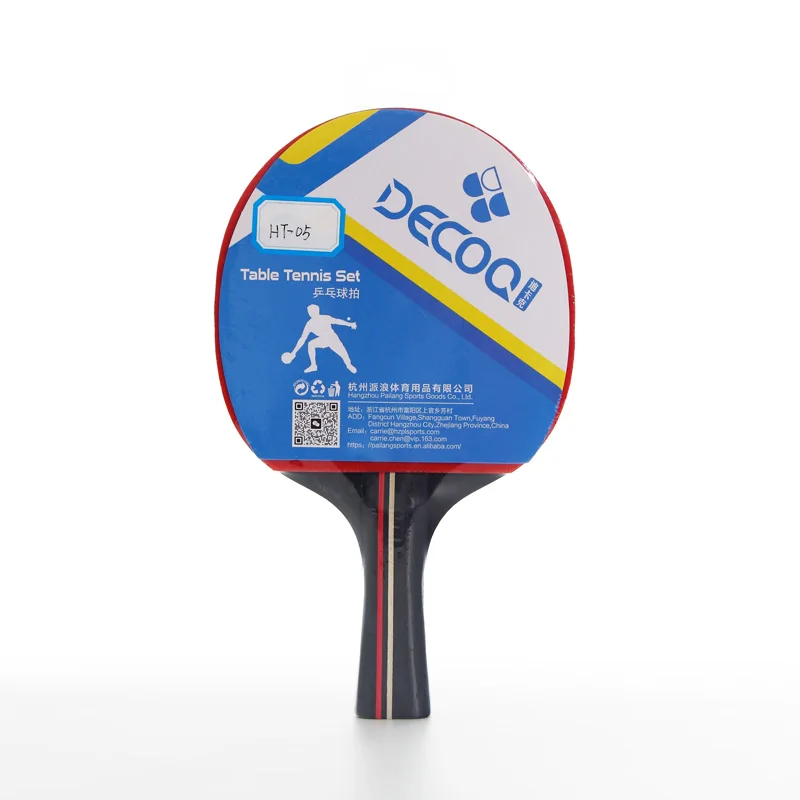 High Quality Poplar Wood Table Tennis Racket Factory Direct Sale Low Price Promotion with Rubber Material