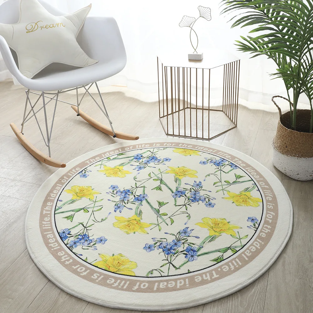 absorbent floor mat bedroom carpets rugs soft non slip floor mats artificial flower carpet home decor round carpets