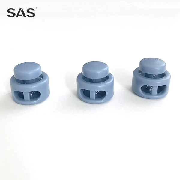 SAS Factory Direct Selling In Stock Plastic Spring Cord Lock Stopper Dark Blue Elastic Cord Stopper
