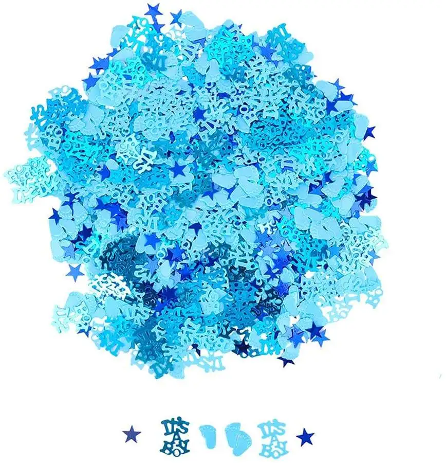 Blue Pink Star Boy Girl Gender Reveal Baby Shower Party Confetti Glitter Confetti Party Decorations Supplies Birthday