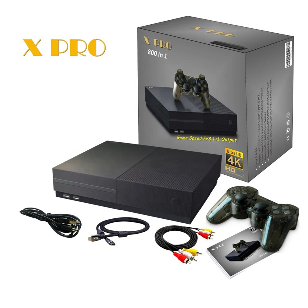 Цена по прейскуранту завода-изготовителя X Pro 64 бит 4K H-D ТВ игровая консоль с 800 классические игры для всей семьи максимум до 32 GB tf-карта X Pro 800 в 1