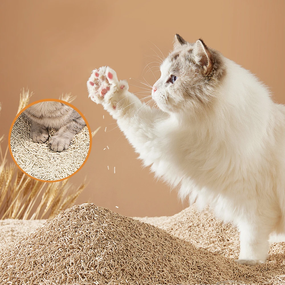 Tofu Cat Litter Eco-Friendly Green Tea Original Deodorant Dust-Free Granules Cat Litter