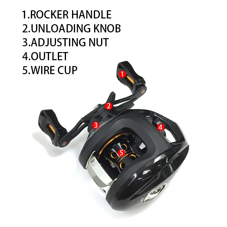 Black 12+1BB Special Offer Cheap Chinese Wholesale Murah Low Profile Fishing Reel Baitcasting Bait Casting Reel 6.3:1