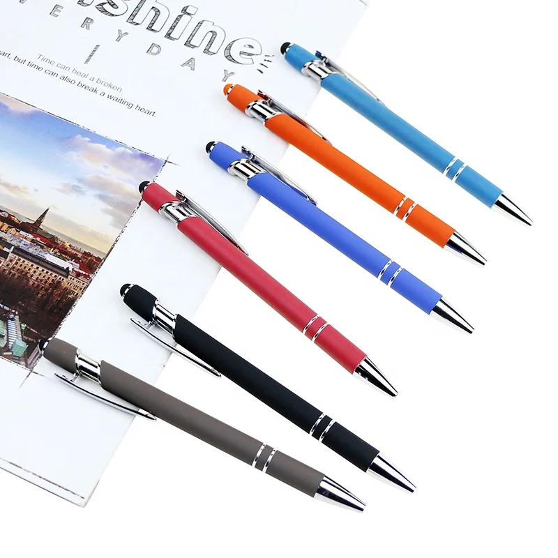 BECOL High Quality Multifunction Ballpoint Pen Customized Advertising Gift Pen Metal Stylus Ball Pen with Custom Logo Printed