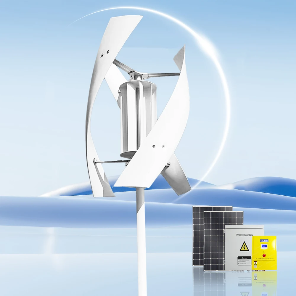 5KW 20kw 30KW 50KW Wind Turbine Generator 10KW Solar Panel Hybrid Power System Free Battery Bank Alternative Energy for Home Use