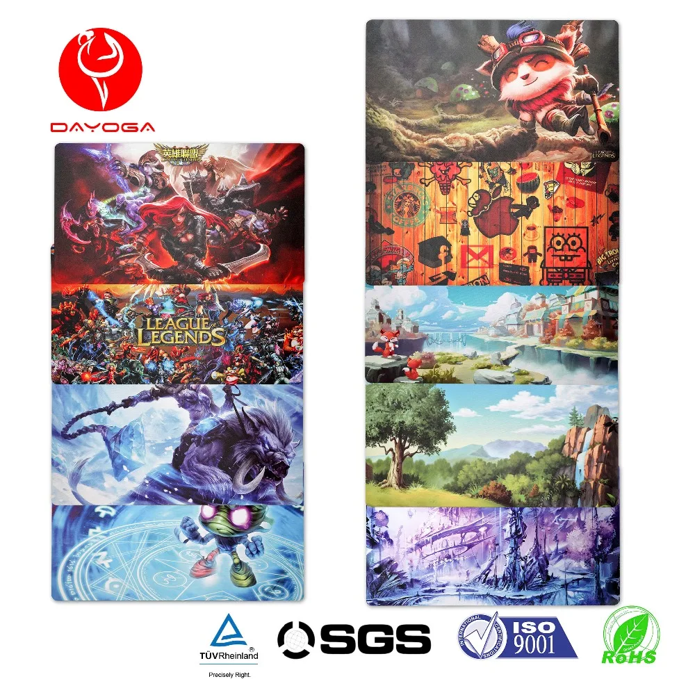 Custom Gaming Mouse Pad Blank Sublimation Gaming Mouse Pads With Stitching Overlocking Big Map Rubber Anime Material Mouse Pad