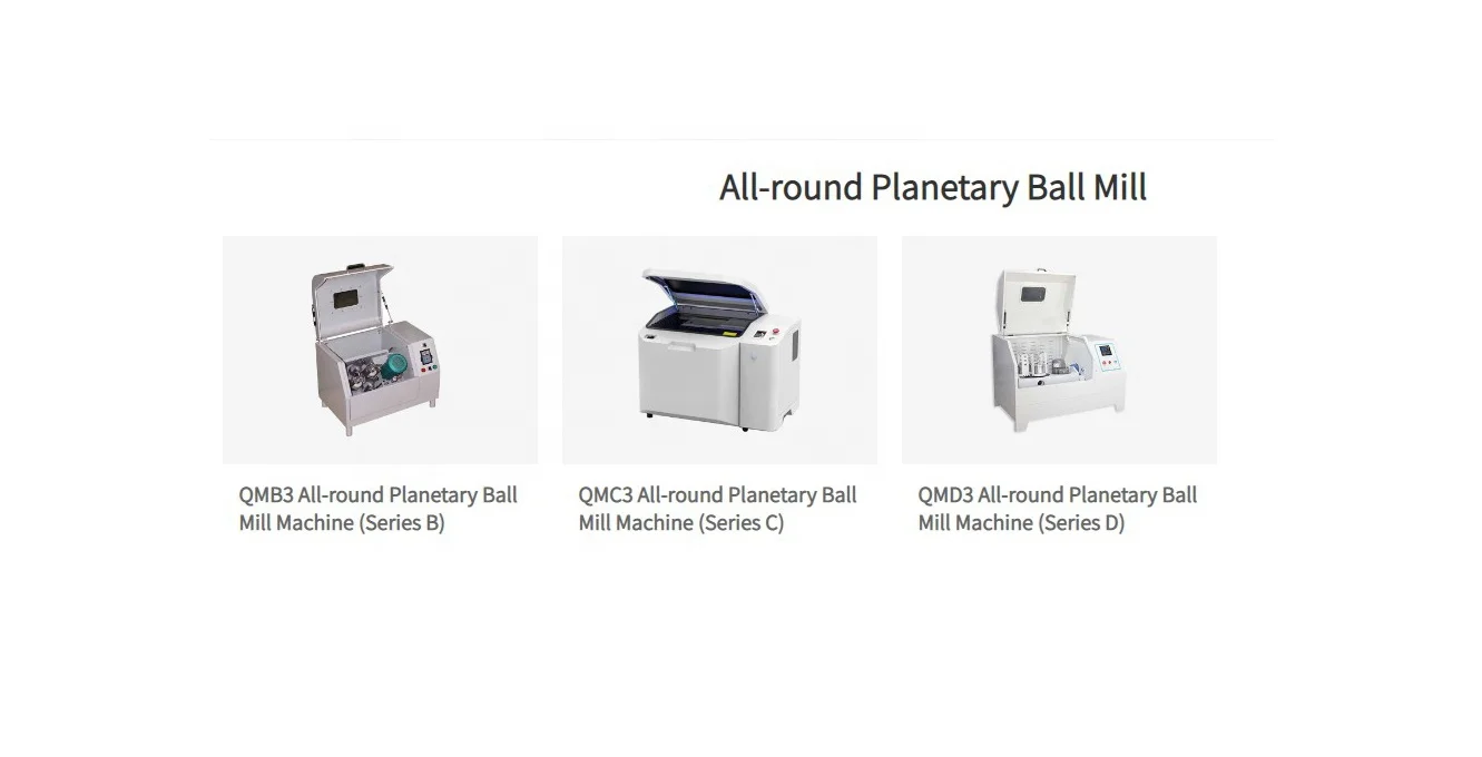 High efficiency All-round QMD3 (2 L - 40 L) Planetary Ball Mill Machine