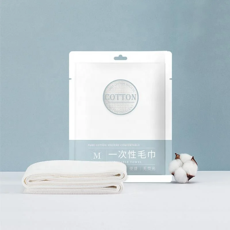 Little Cotton Disposable Towel Portable White Organic Cotton Towel for Travel Hotel