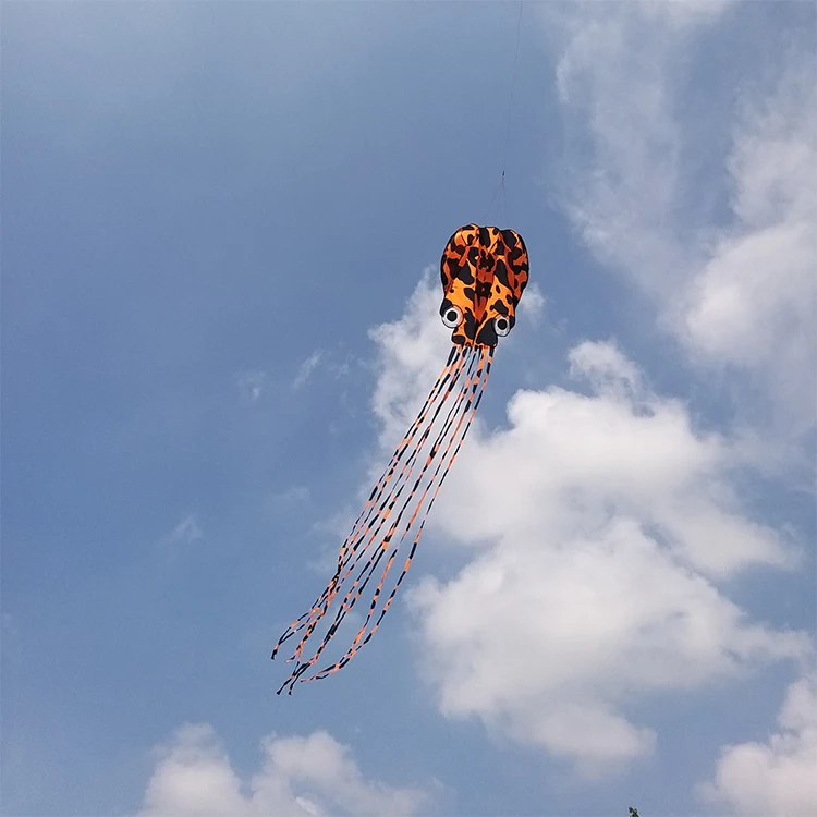 Best-selling Chinese Single Line With Tail Kites Outdoor Fun Toy soft Piebald octopus kites