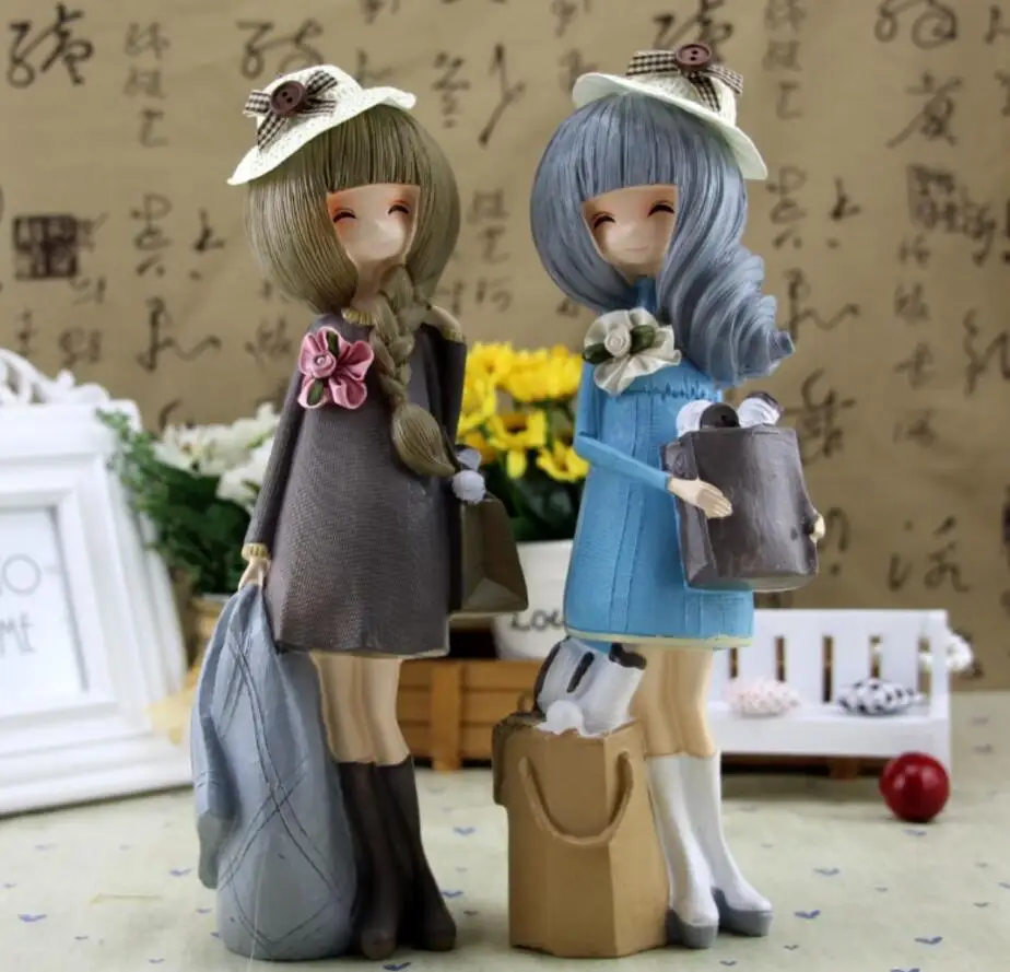 Customized Home Table Art Decor Luxury Pet Lady Resin Table Base Sculpture